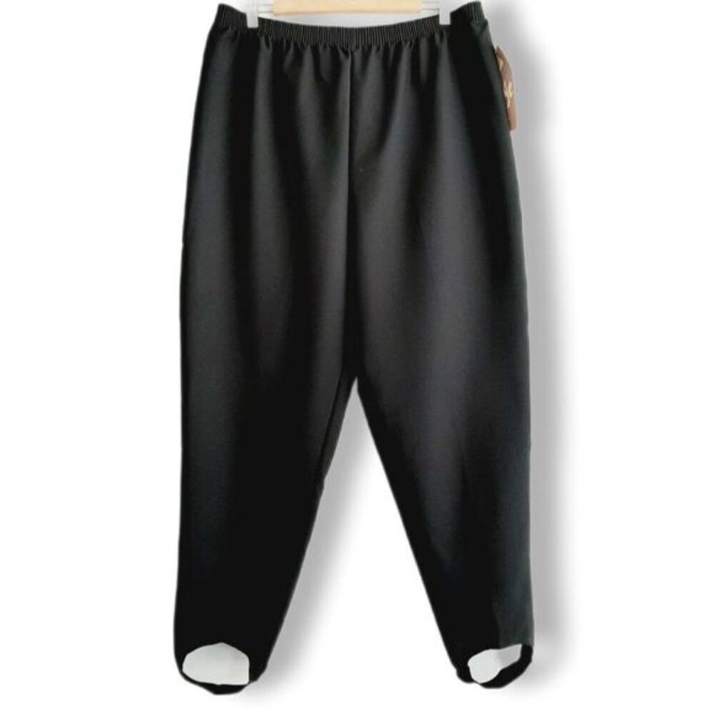 IMAGE | Stirrup High Waist Pull-on Dress Pants Black Sz 16 | Eur 44